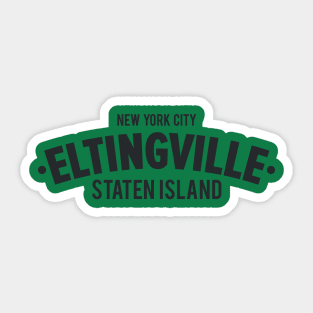 Eltingville - Staten Island Minimalist Apparel - NYC Sticker